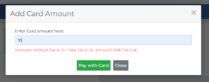 הוספת כסף דרך Pay With Card